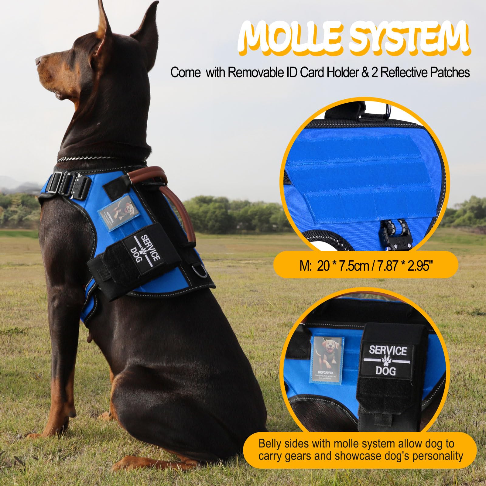 HEYCAHVA AirTag holder and reflective stitching improve night visibility and location.