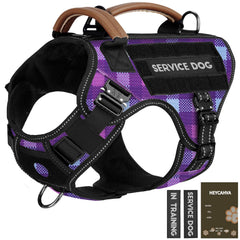 HEYCAHVA service dog harness with full metal buckles for secure control during training