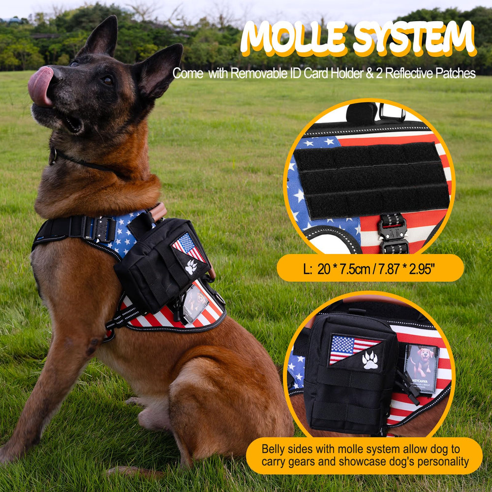HEYCAHVA service dog vest no-pull front clip enables controlled walks