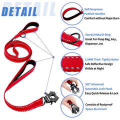 Heydoggy 6ft reflective nylon leash boosts night visibility for safety.