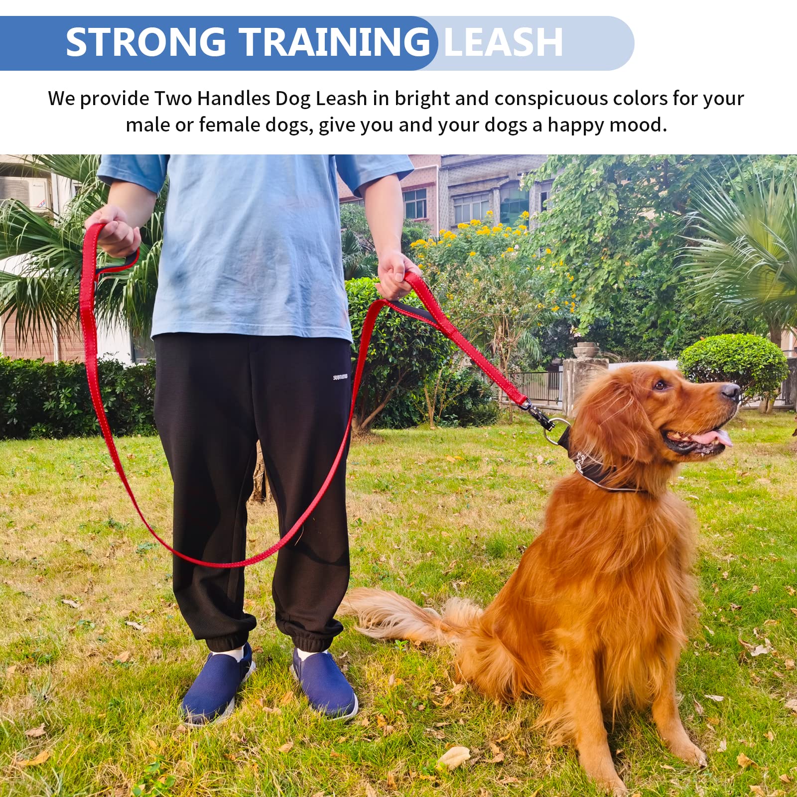 Heydoggy red 6ft leash offers high visibility and bold style.