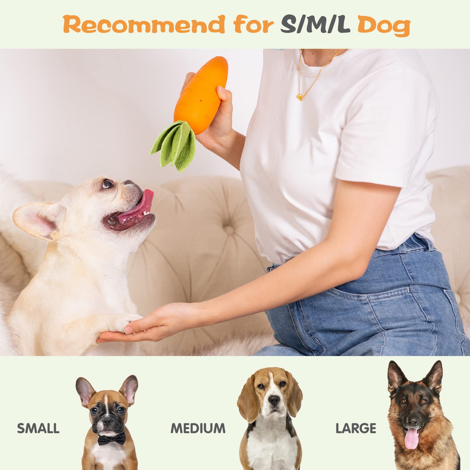 HEYKEY squeaky toy for aggressive chewers; durable, non-toxic natural rubber.