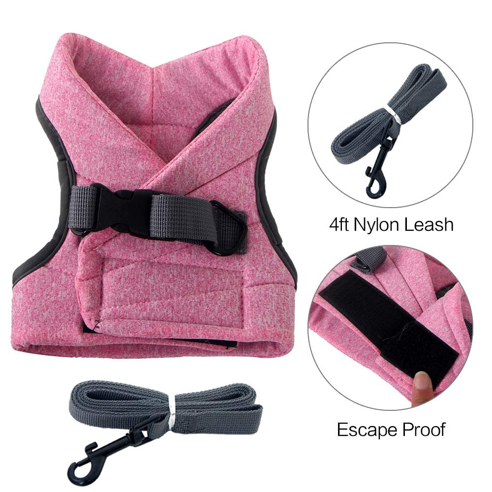 HEYWEAN cat harness features elastic cushioning and quick-dry fabric for comfort