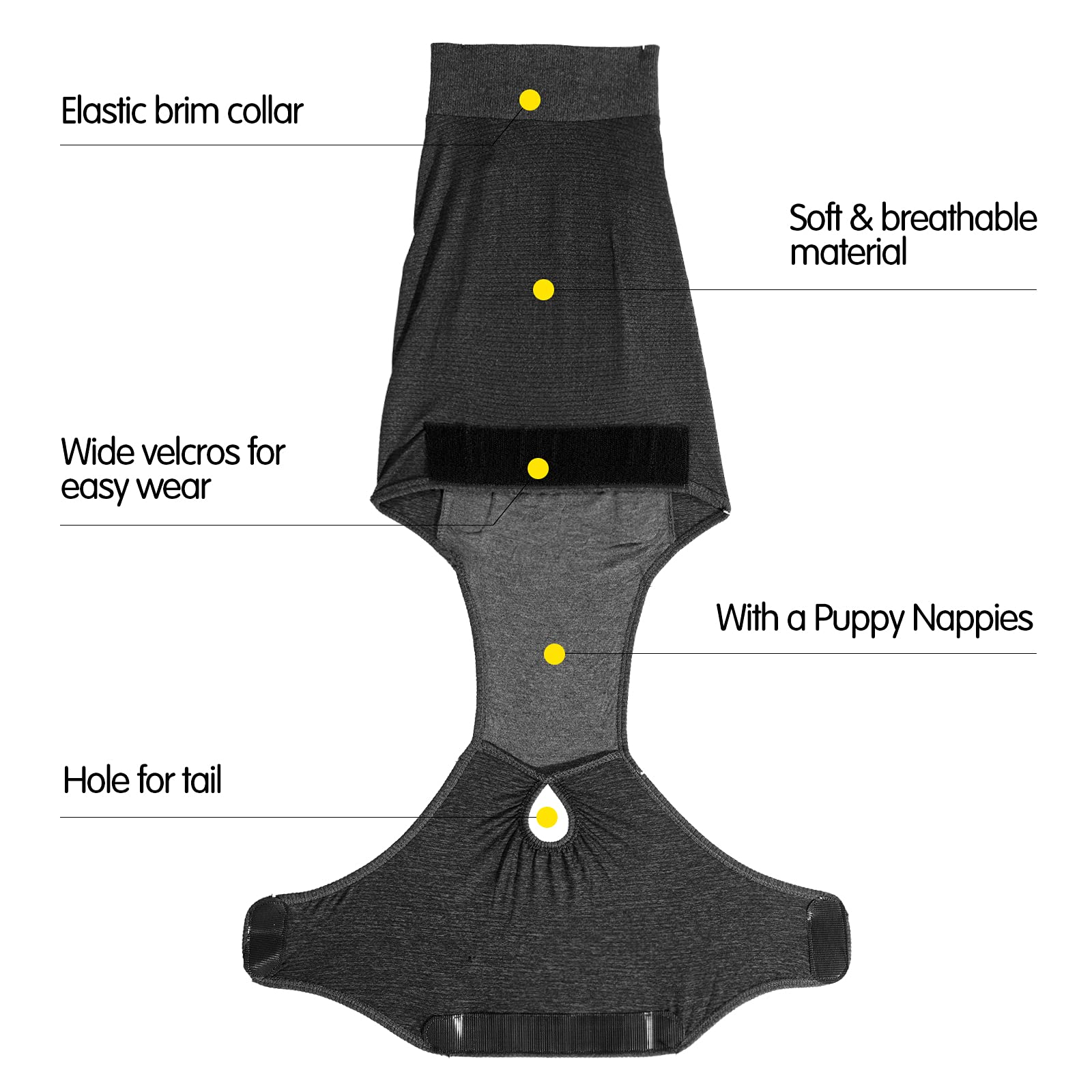 HEYWEAN velcro-tail-keeper secures diaper and simplifies changing for caretakers