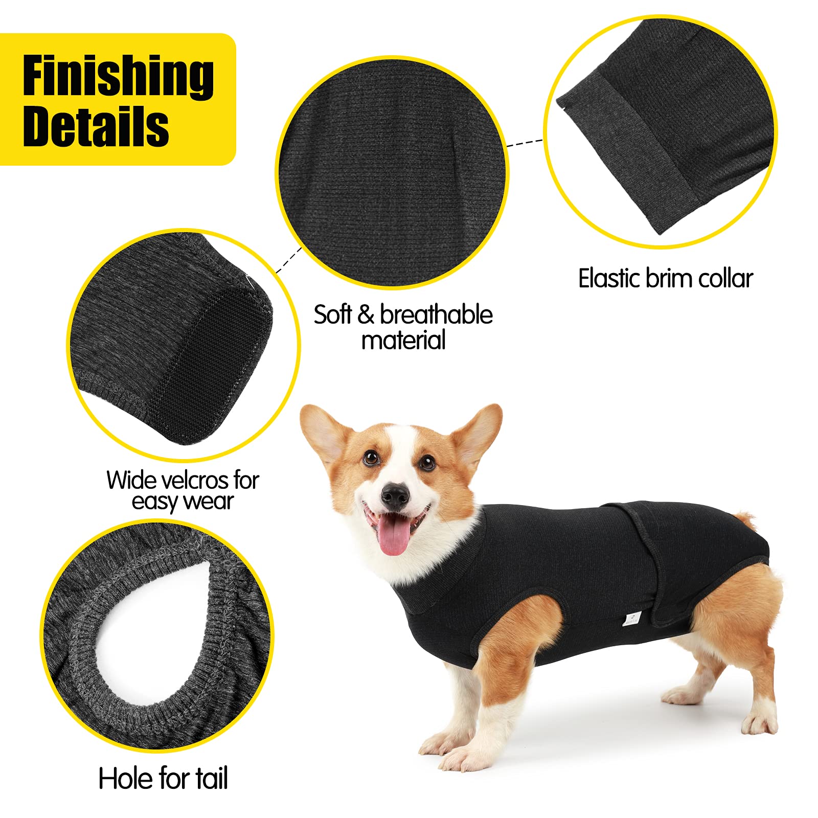 HEYWEAN surgical recovery suit helps dogs move freely while protecting wounds.