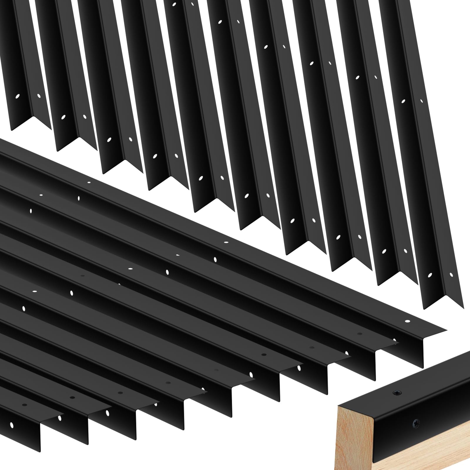 Hezaosth heavy-duty angle steel chew guards protect stall edges
