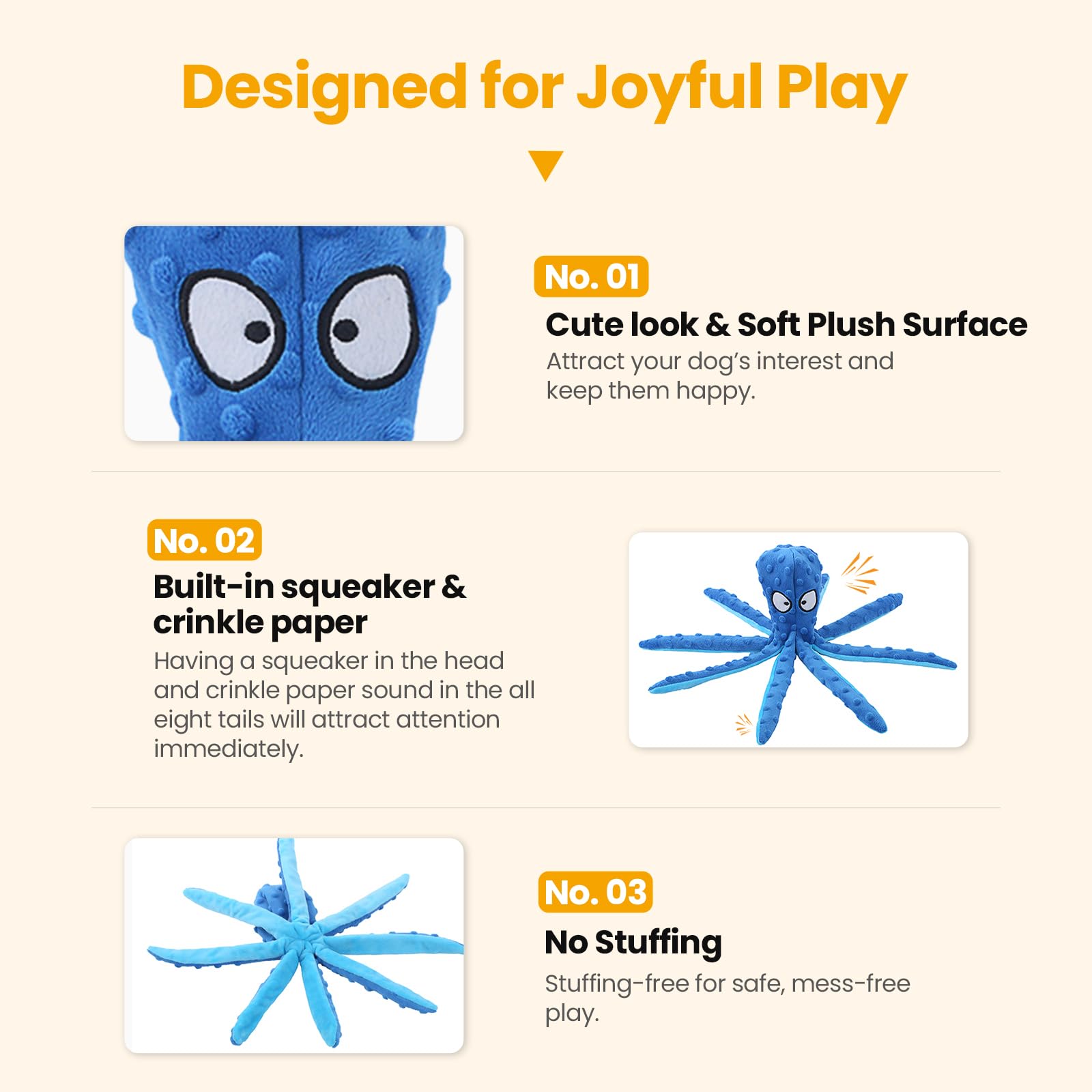 HGB Machine-washable dog toy cleans quickly between uses.