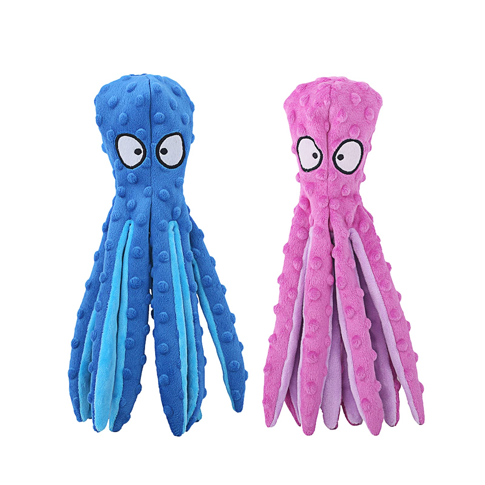 HGB Squeaky Octopus Toy with bright colors inspires play and tug sessions.