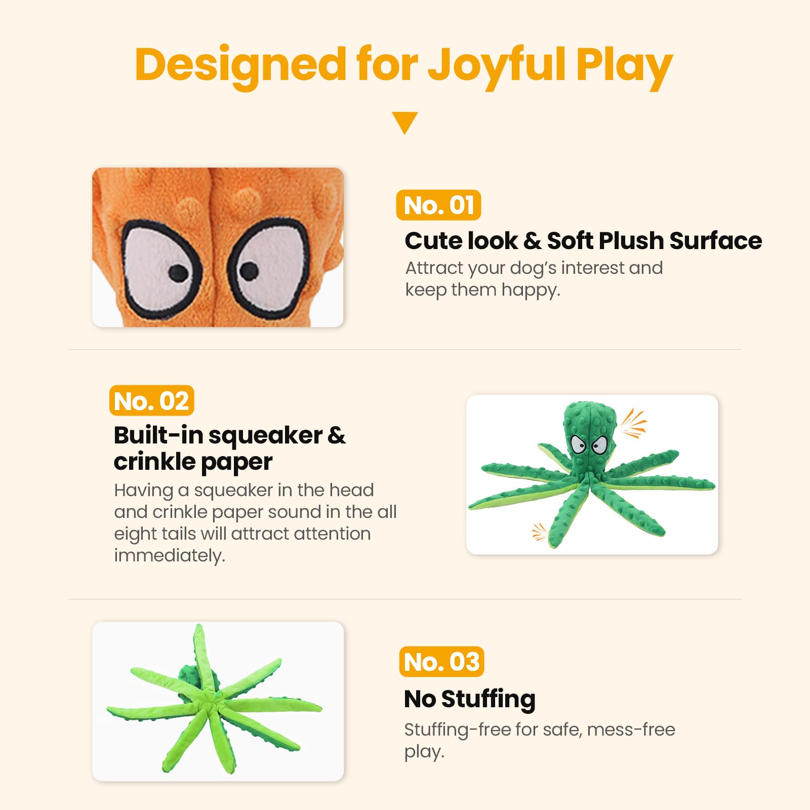 HGB unstuffed plush polyester toy for durable chewing