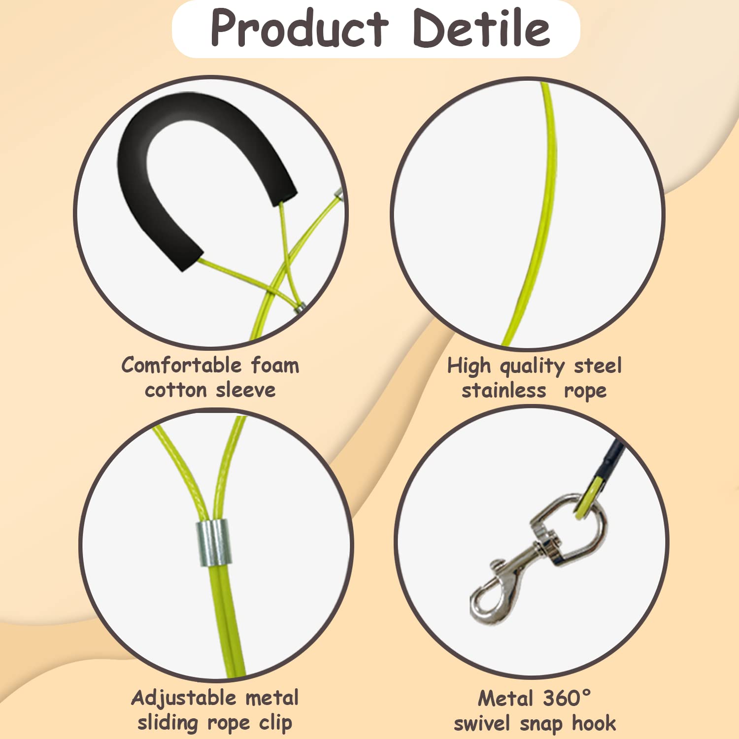 HhiMyOct 360° rotating heavy-duty hook enhances grooming safety.