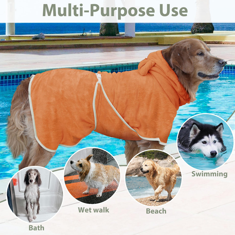 HhiMyOct fast-drying coat keeps the dog warm while drying
