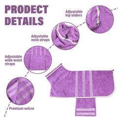 HhiMyOct microfiber coat towel absorbs moisture quickly for easy post-swim drying