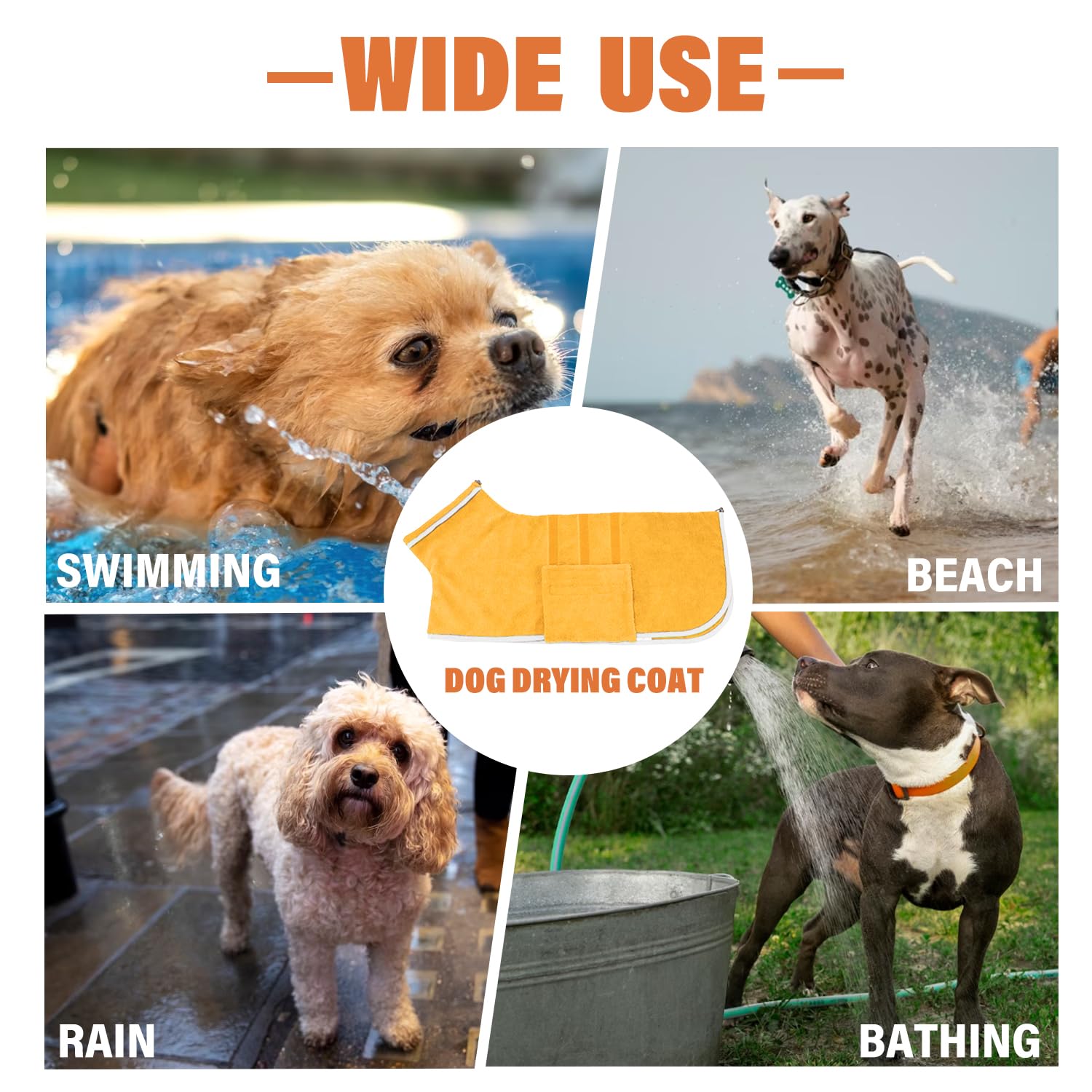 HhiMyOct dog robe is machine washable for repeated use and easy maintenance.