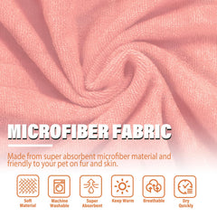 HhiMyOct dog robe pink small microfiber is soft and durable.