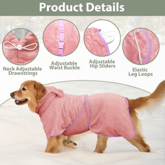 HhiMyOct microfiber-soft-drying-coat provides gentle warmth during drying.