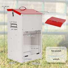HHNIULI large automatic dog feeder with latching lid prevents accidental openings