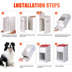 HHNIULI large automatic dog feeder top-loading for easy refilling and reduced mess
