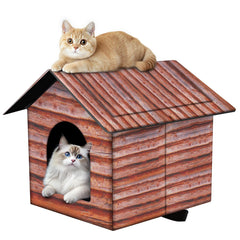 H HONG RI SHENG Outdoor Cat House folded design for travel and storage.