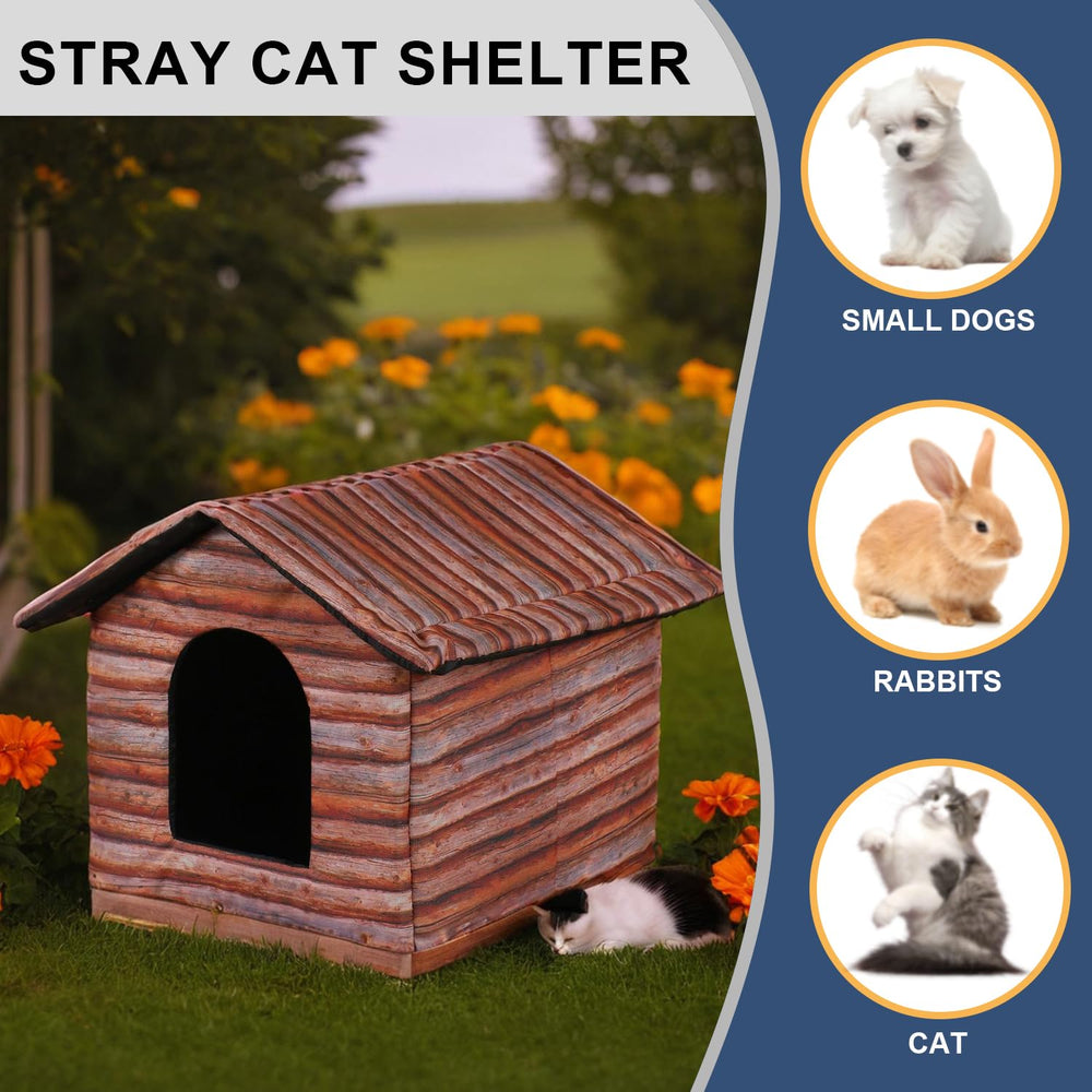 H HONG RI SHENG Medium Redwood shelter fits pets under 8.8 lb.