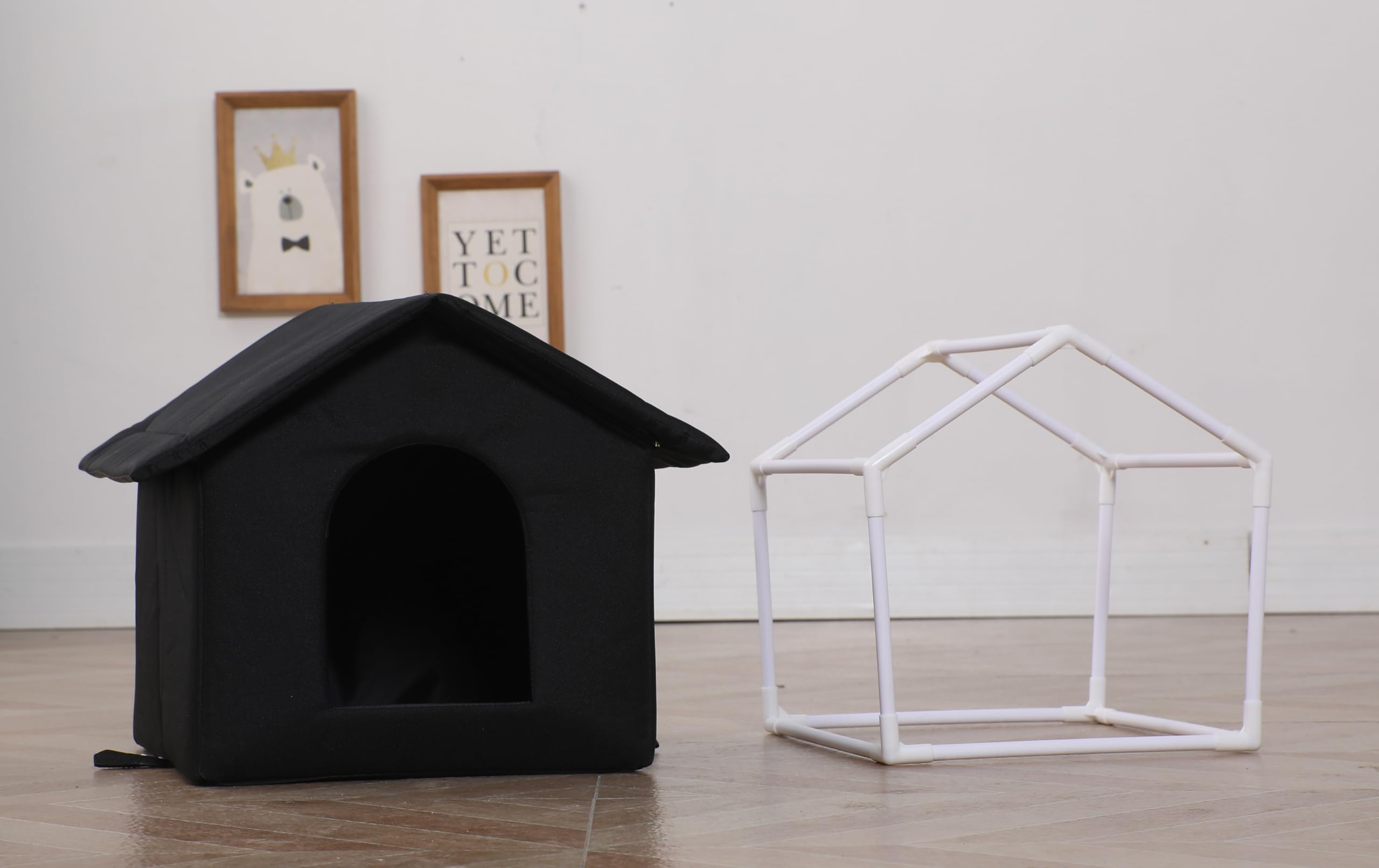 H HONG RI SHENG outdoor cat house foldable design for easy storage and travel.