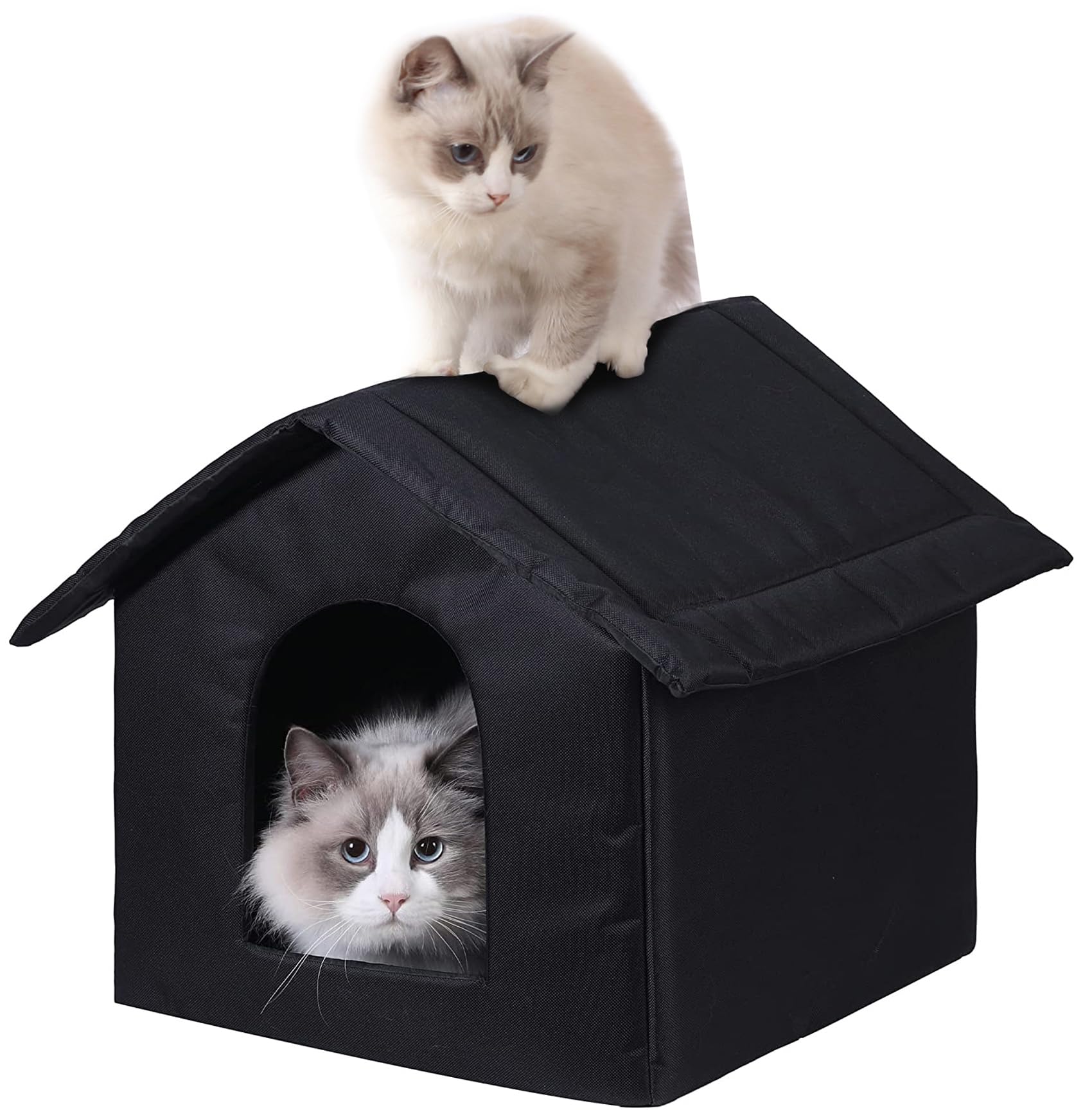 H HONG RI SHENG outdoor cat house shows waterproof canvas for all-weather shelter.