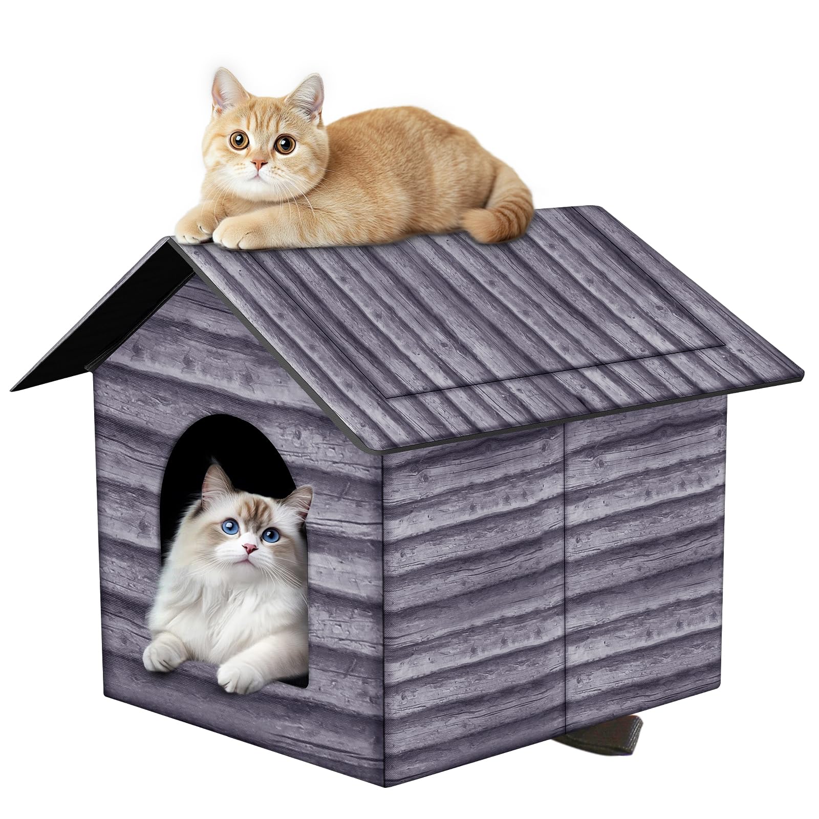 H HONG RI SHENG outdoor cat house shows waterproof canvas for all-weather shelter.