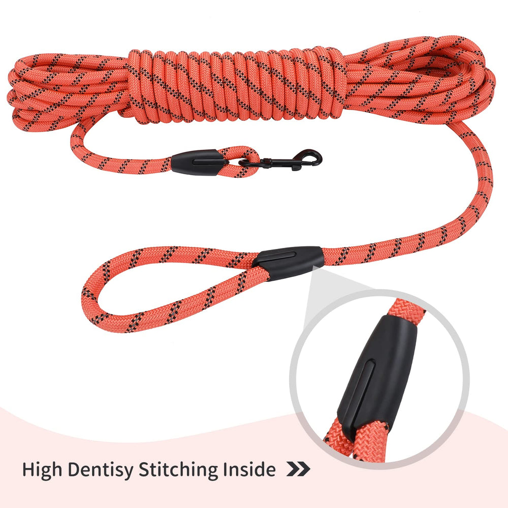 Hi Kiss long dog leash 20ft outdoor-hiking use supports safe training and outdoor adventures.
