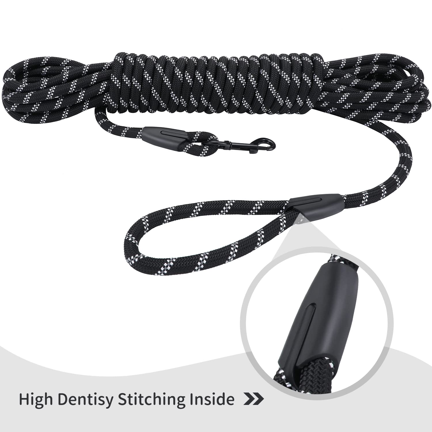 Hi Kiss Long Dog Leash multiple diameters for dogs of all sizes.