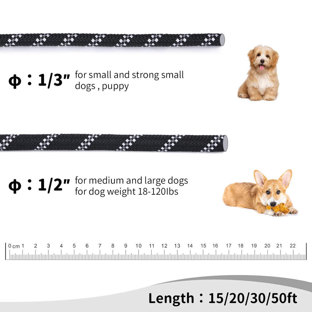 Hi Kiss Long Dog Leash durable, lightweight material for daily use.
