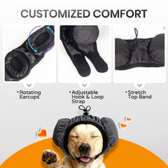 HI-REEKE dog ear muffs noise protection helps reduce stress from fireworks and storms
