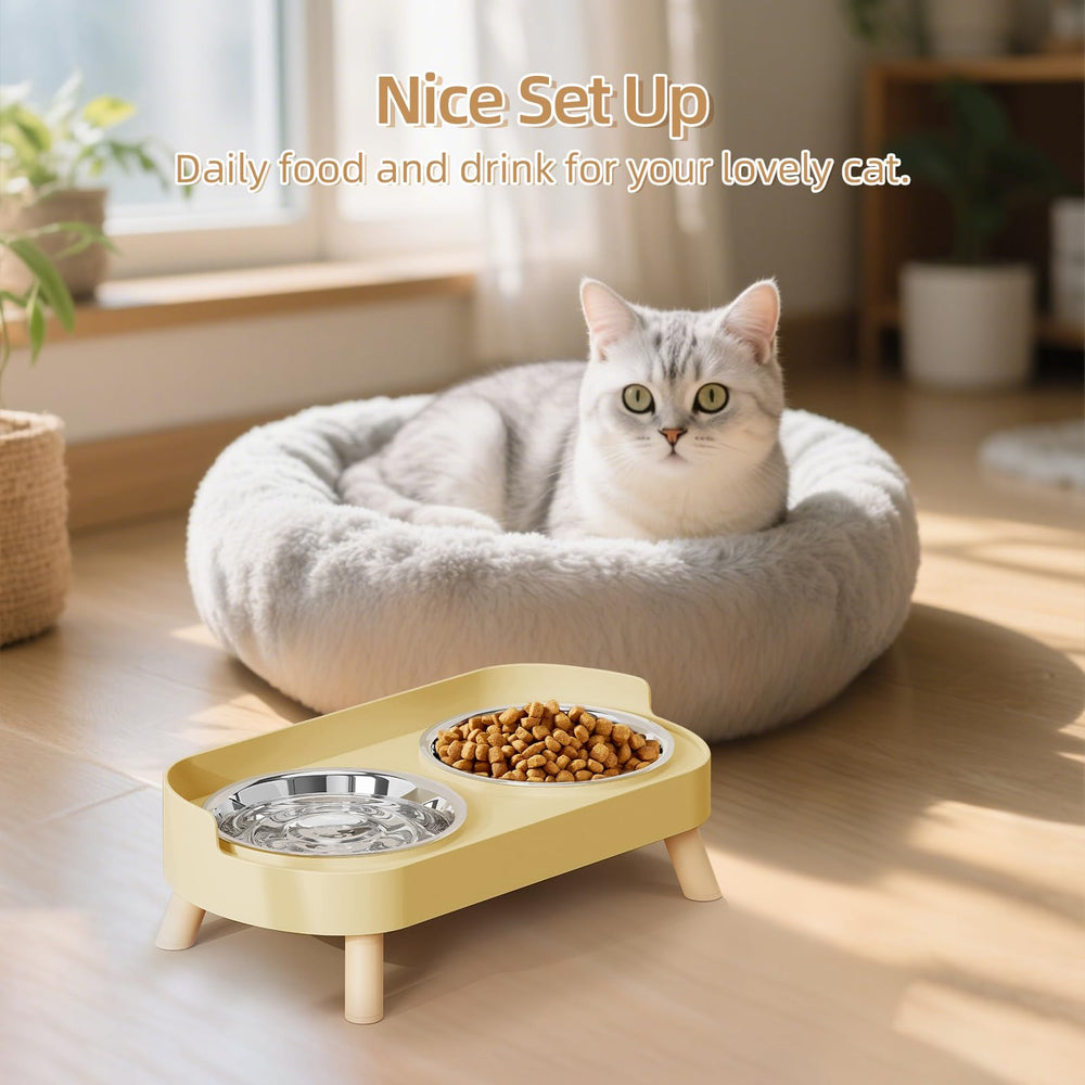 HIAIEVIY modern stand adds style and practicality to cat dining