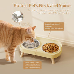 HIAIEVIY splash-proof edge keeps the feeding area tidy and drip-free