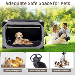 Hiaksedt dog crate 360-degree visibility helps supervision from all angles