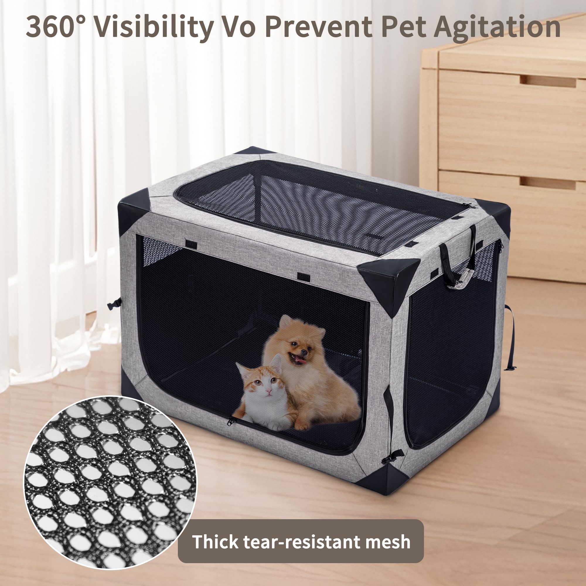 Hiaksedt portable travel crate ideal for outdoor adventures with large dogs