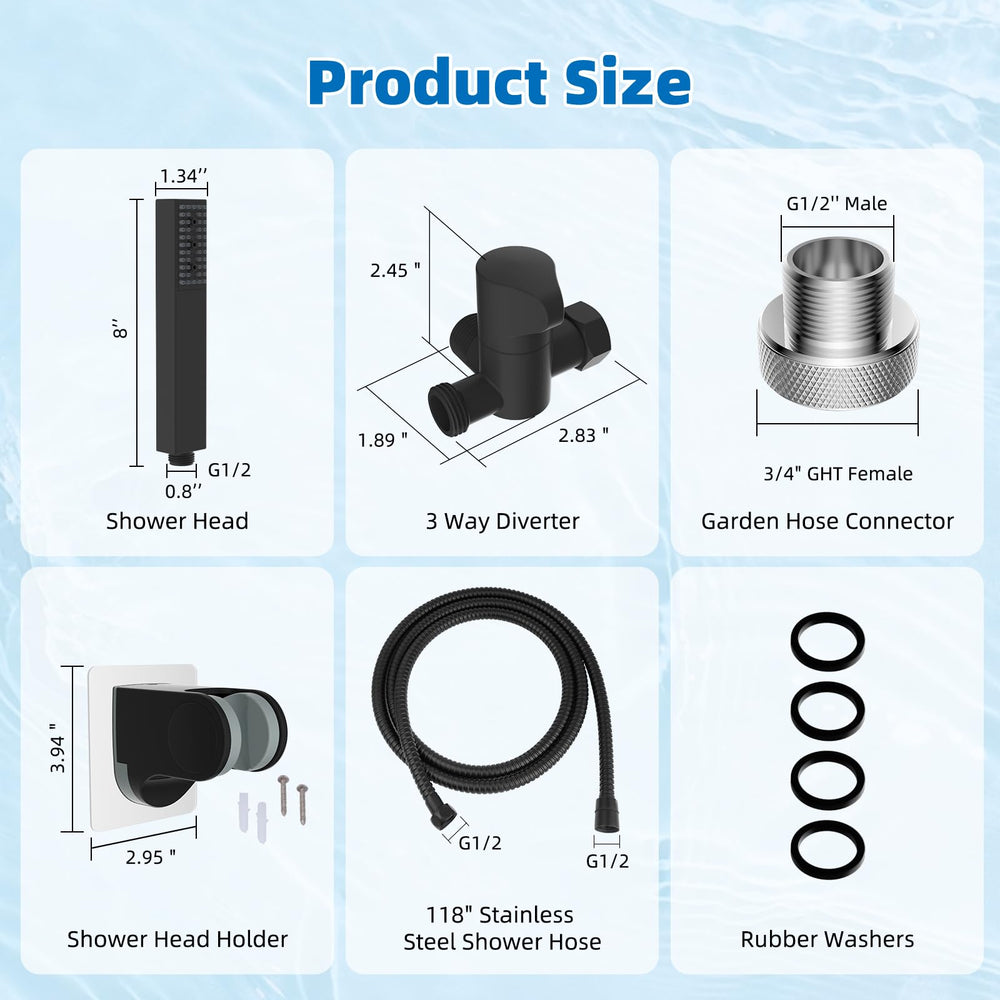 Hibbent four-spray handheld showerhead offers versatile pet cleaning modes.