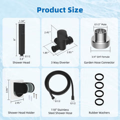 Hibbent four-spray handheld showerhead offers versatile pet cleaning modes.