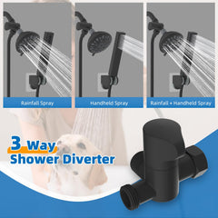 Hibbent garden faucet adapter connects to standard taps.