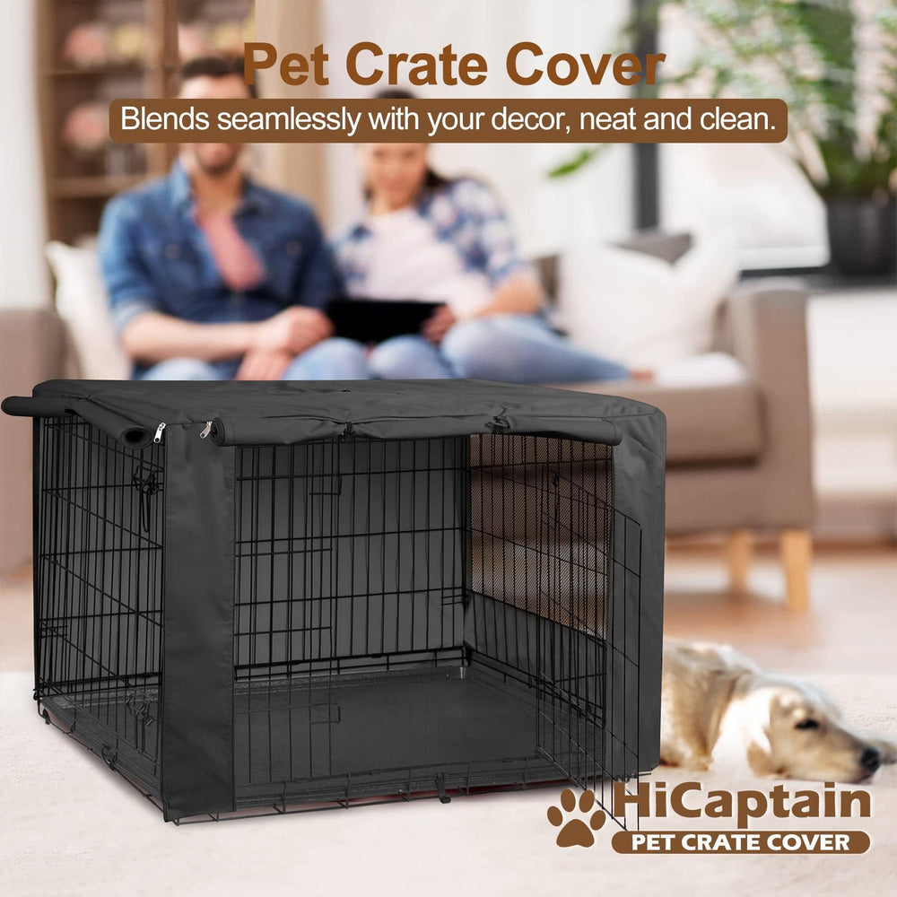 HiCaptain breathable crate cover - dual-panel access emphasizes versatile door entry.