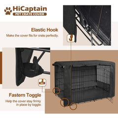 HiCaptain breathable crate cover with mesh windows, reduces anxiety