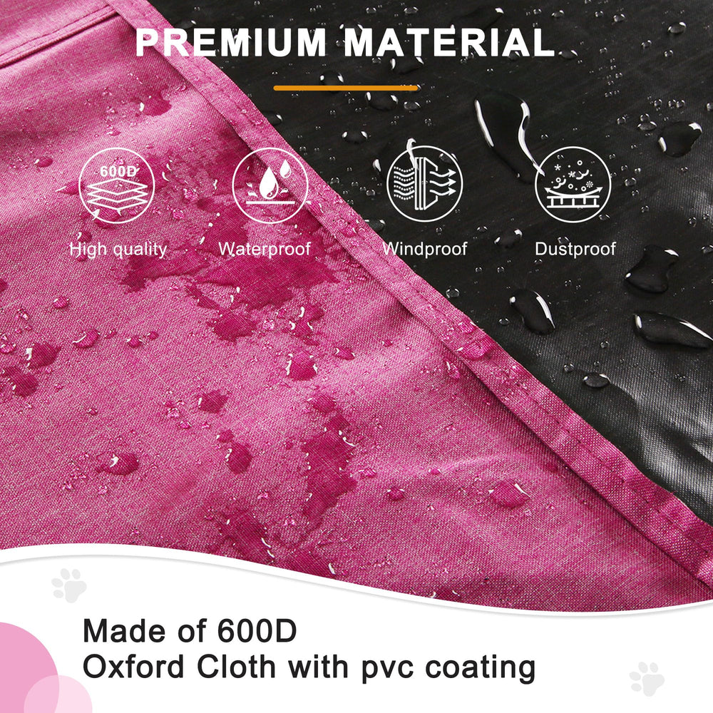 HiCaptain pink crate cover with rolled doors shows adjustable ventilation.