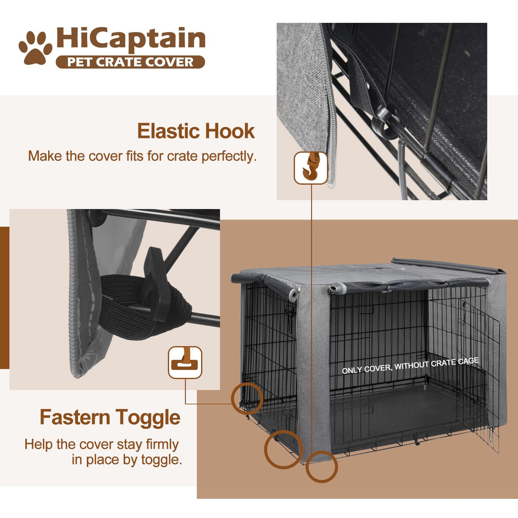 HiCaptain dual-zipper doors for easy access and ventilation