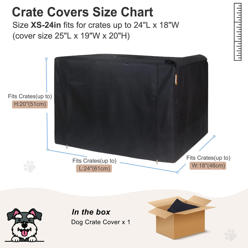 HiCaptain Breathable Dog Crate Cover dual zippers enable versatile door access.