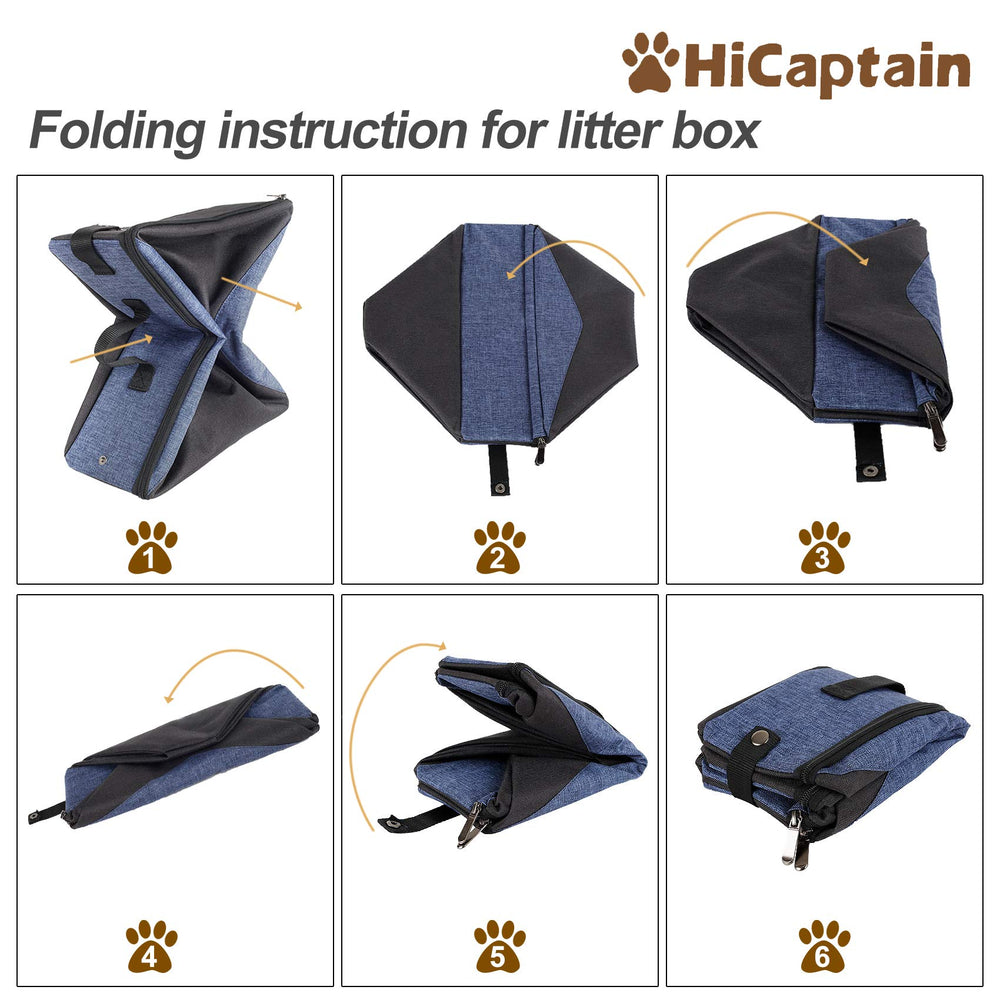 HiCaptain compact travel cat litter box ideal for hotel stays and trips