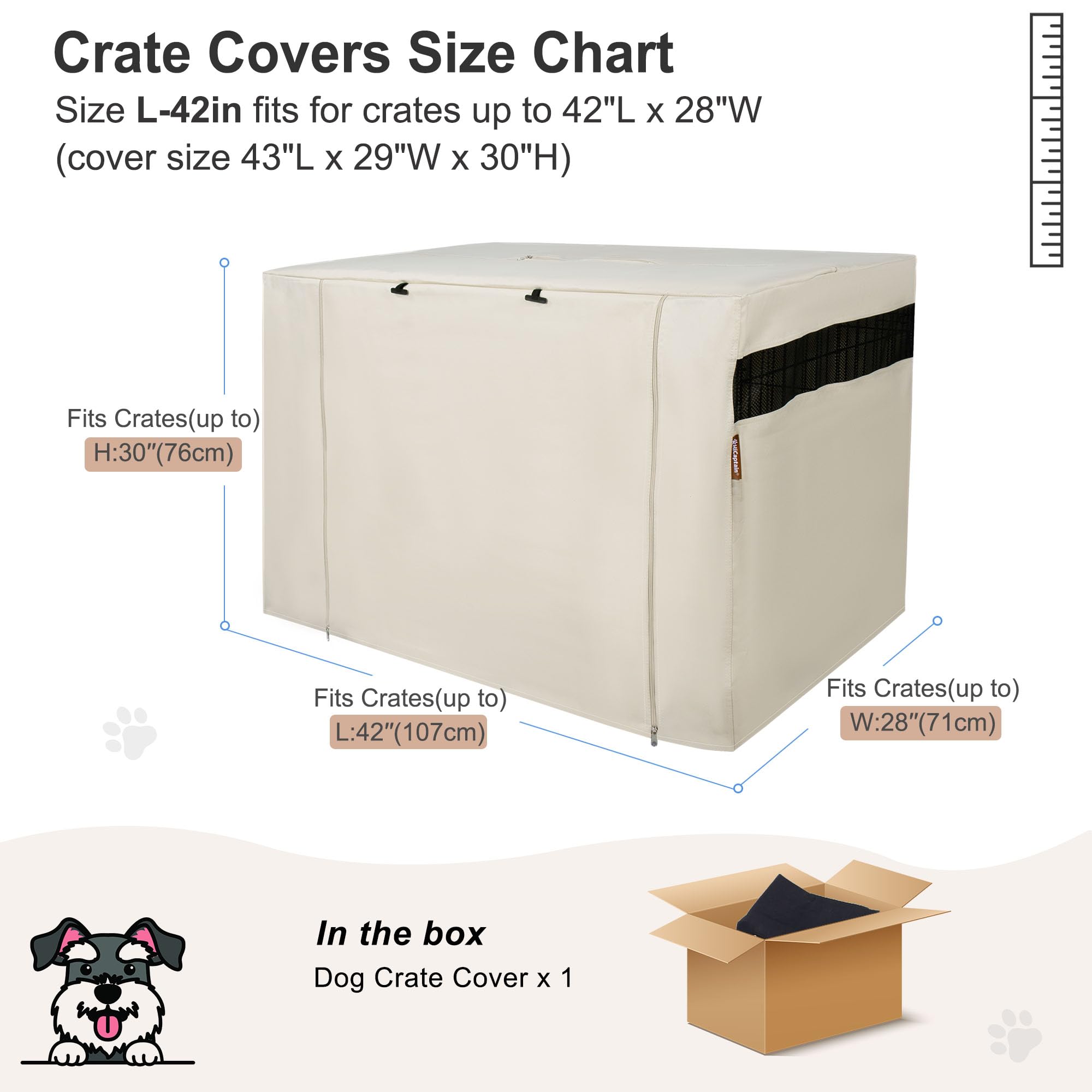HiCaptain crate cover mesh close-up shows breathable fabric for airflow and cooling.