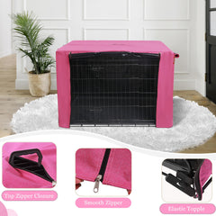 HiCaptain crate cover with dual zipper doors and roller shades for adjustable access