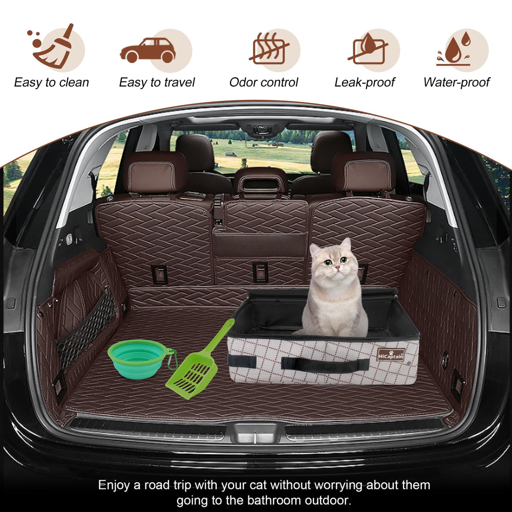HiCaptain litter box with easy-entry design highlights road-trip convenience