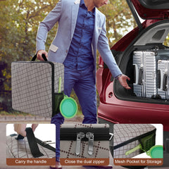 HiCaptain leakproof odor-free litter box with zippered lid keeps car clean