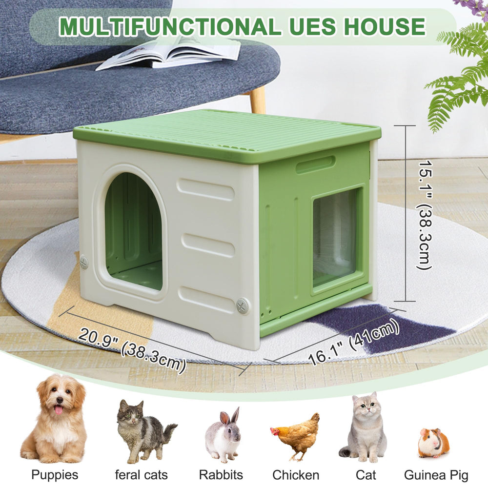 HiCaptain stackable cat houses show secure stacking for multiple cats.