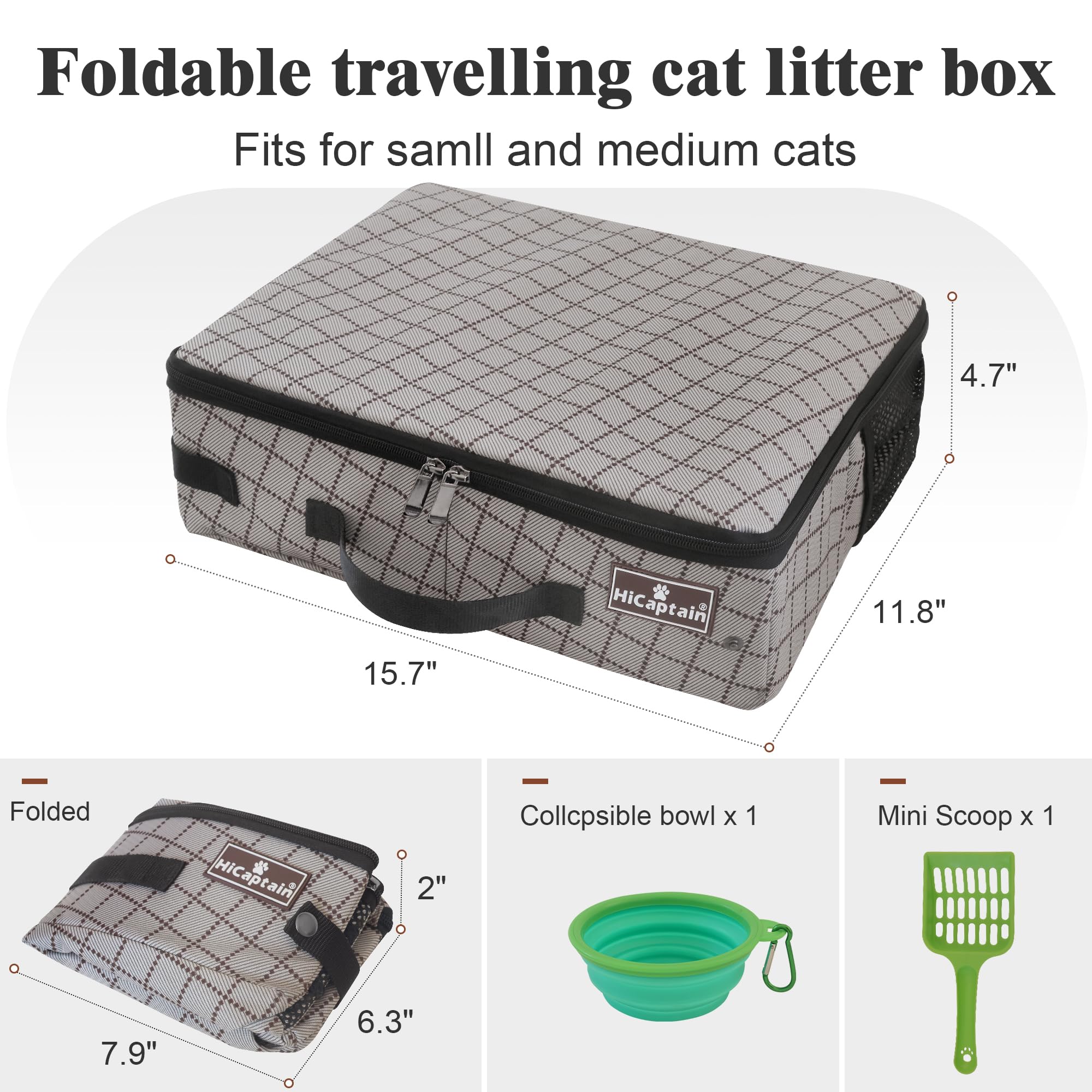 HiCaptain travel bowl and tiny shovel included for on-the-go cleanup