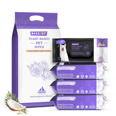 HICC PET Cleaning Deodorizing Wipes in Rose packaging for convenient grooming and odor control